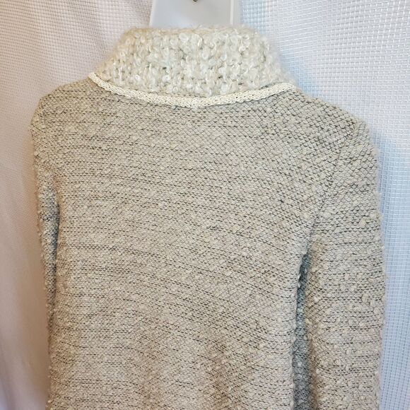 Sleeping On Snow Anthropologie Womens Cardigan Sweater Sz M Beige Button Front - Picture 5 of 12